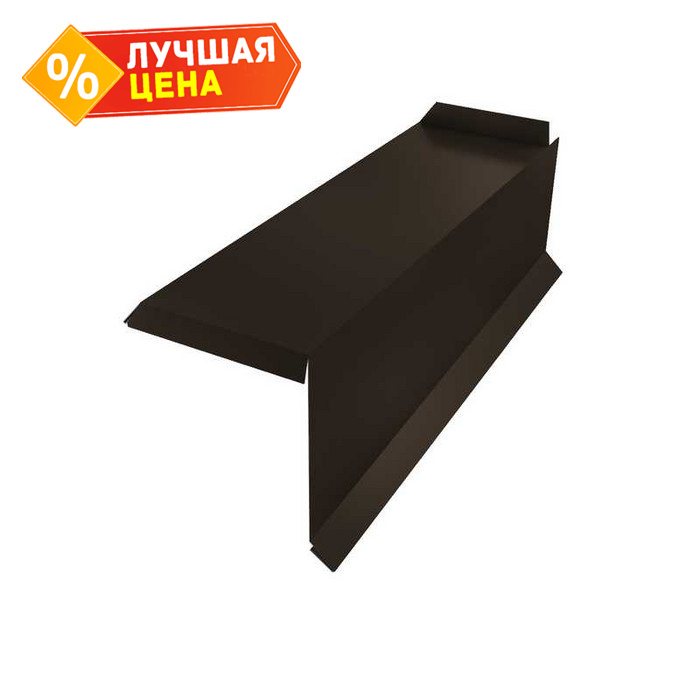 Планка торцевая сегментная 20мм Правая 0,5 Rooftop Matte RR 32 темно-коричневый