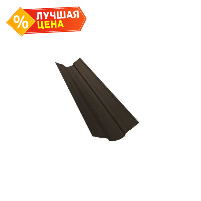 Планка ендовы верхней фигурной 70x70 0,5 Quarzit PRO Matt RR 32 темно-коричневый