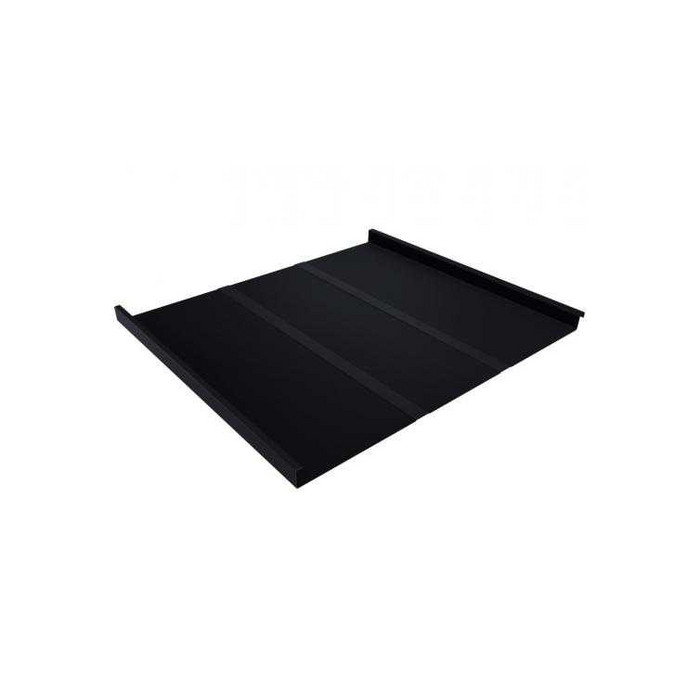 Фальцевая кровля Фальц двойной стоячий Line Grand Line 0,5 GreenCoat Pural BT, matt RR 33 Черный - фото №1